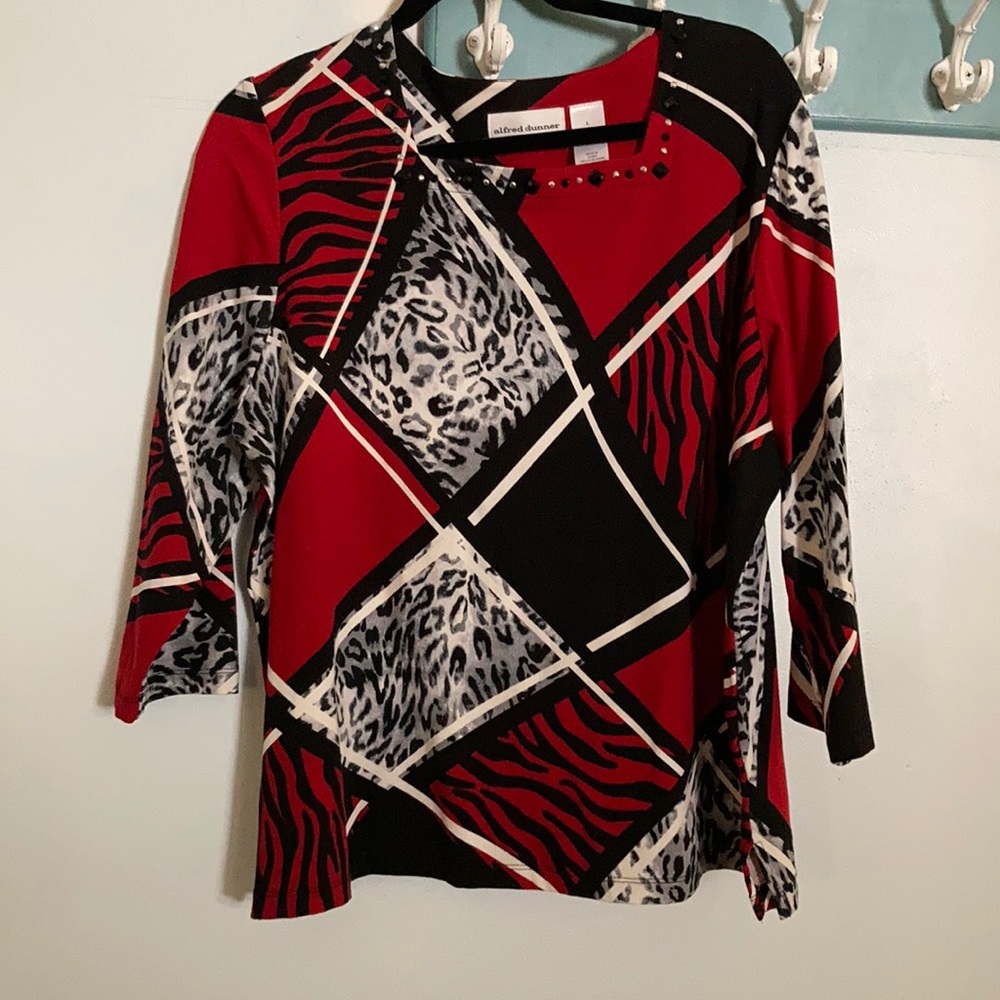Alfred Dunner square neck blouse